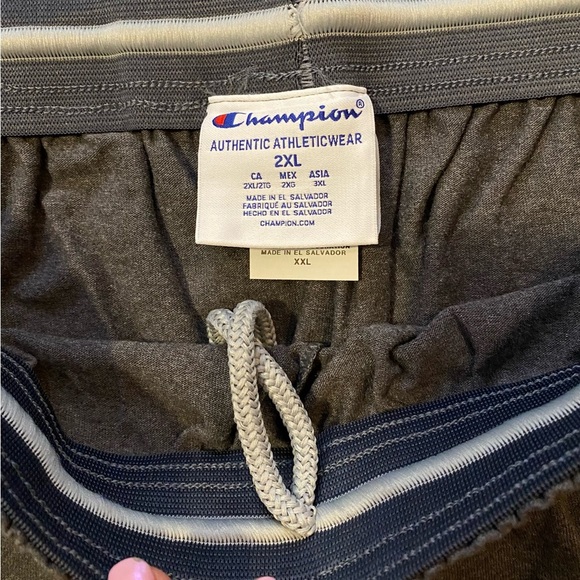 Champion Men’s Charcoal Lounge Athletic Sweatpants elastic waist drawstring 2XL - Picture 6 of 9